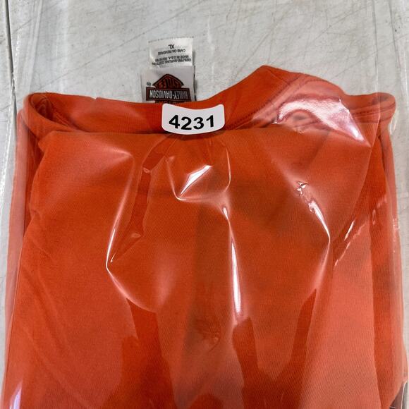 Harley Davidson Mens Low Country Charleston SC XL made USA Orange Tee Beefy-T - Picture 9 of 9